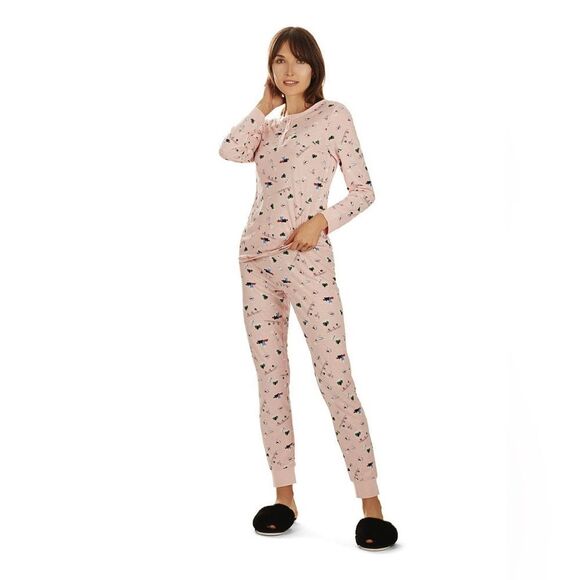 New Women's Holiday Winter Pajamas Ski Chalet Set Small 6-8 Sleep Set In a Bag - Picture 3 of 9